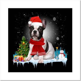 Funny French Bulldog Christmas T-shirt Posters and Art